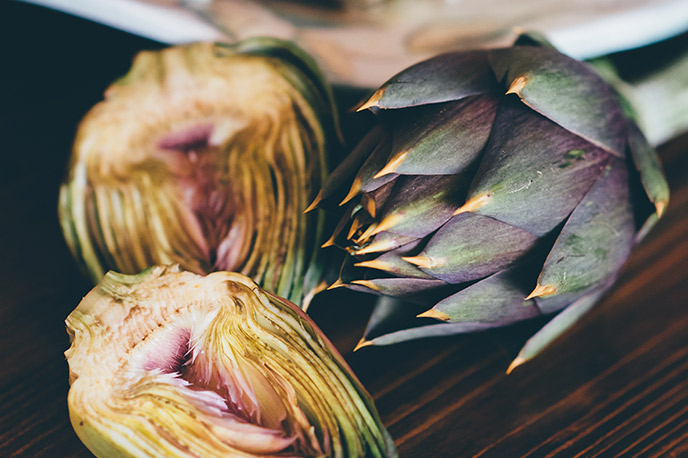 Roasted artichokes